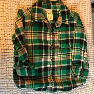 Carter's Multicolor Plaid Button-Down Shirt size 18 months